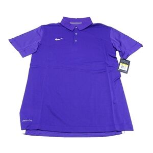 NEW Nike Men's Sideline Dry Elite Dri-Fit Polo Shirt 845830-548 Purple/White